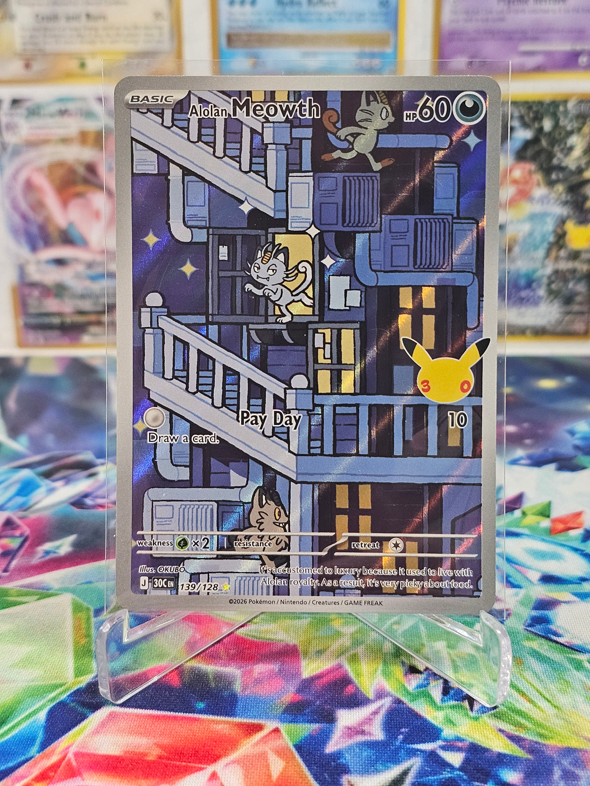 Pokemon 30th Celebration Alolan Meowth IR 139/128