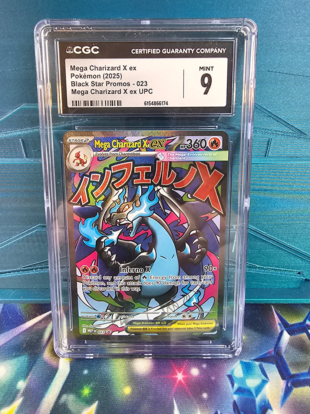 2025 Pokémon Mega Charizard X EX black star promo CGC 9