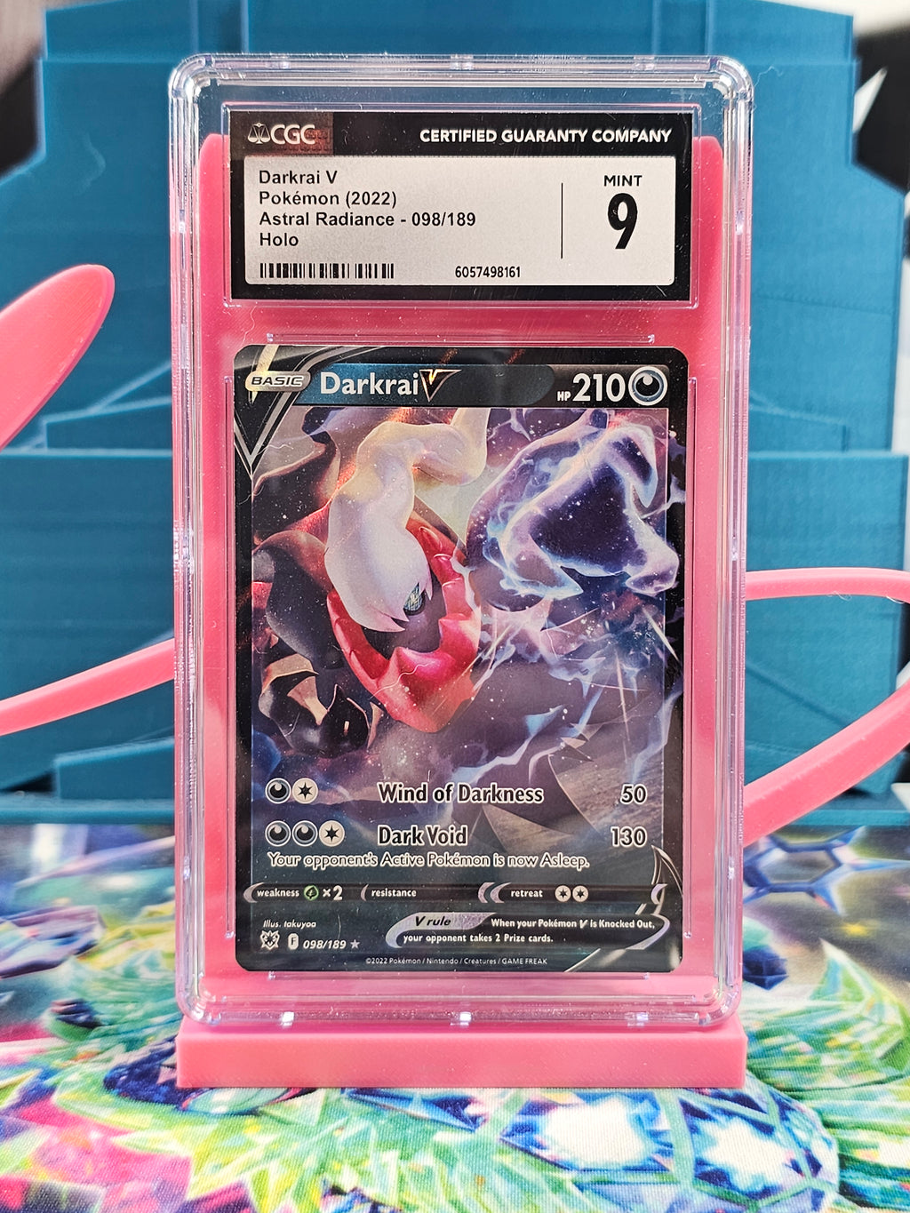 2022 Pokémon Astral Radiance Darkrai V #098/189 CGC 9