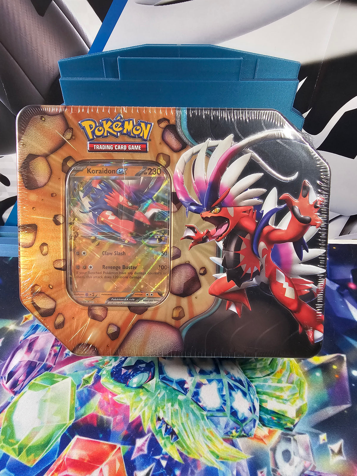 Pokémon TCG Slashing Legends Koraidon ex Tin NEW Factory Sealed