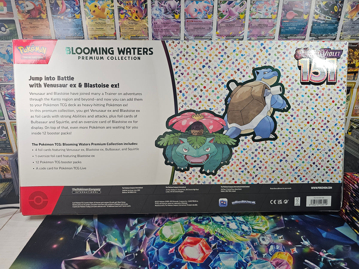 Sealed Pokémon Scarlet & Violet 151 Blooming Waters Premium Collection.