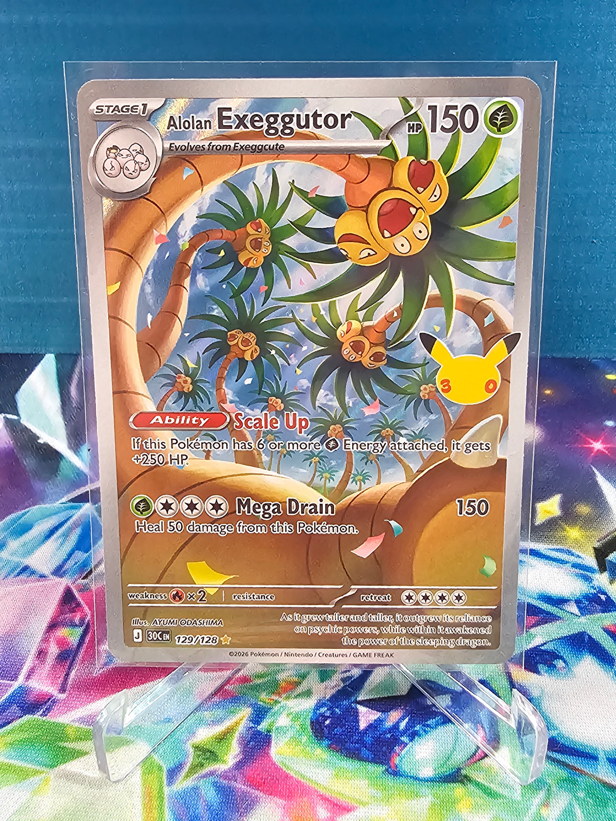 Pokémon 30TH Celebration Alolan Exeggutor IR 129/128