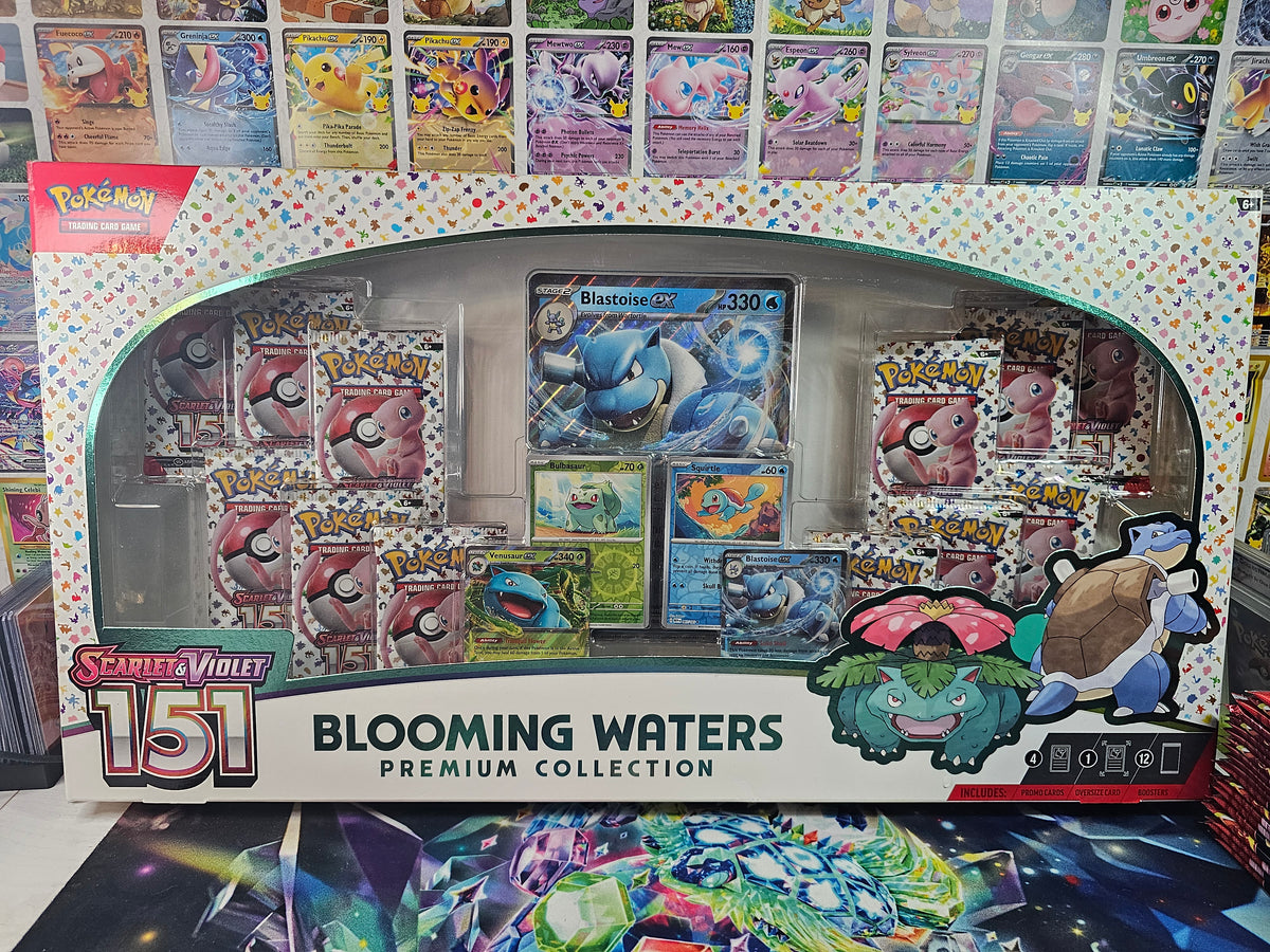 Sealed Pokémon Scarlet & Violet 151 Blooming Waters Premium Collection.