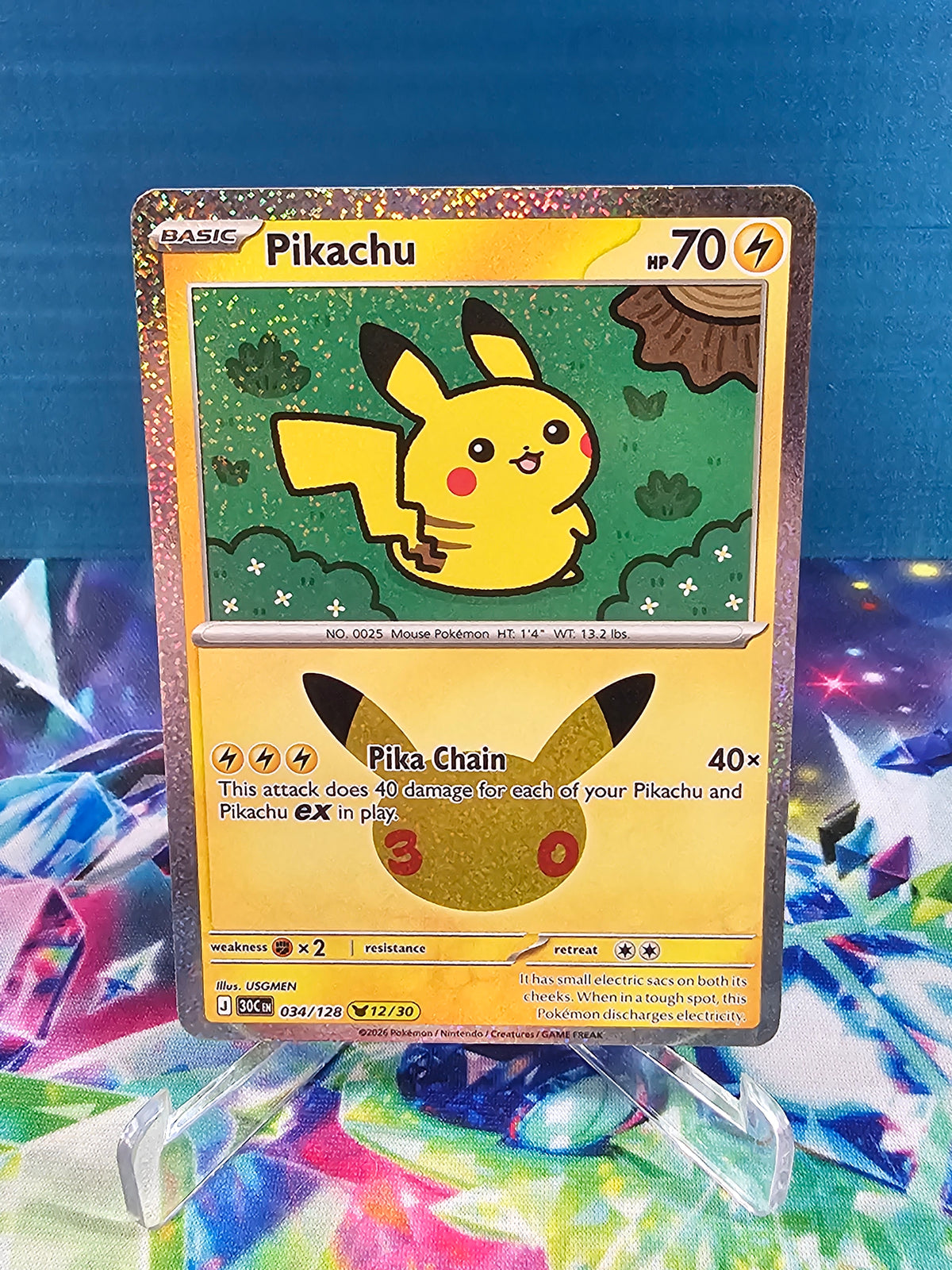Pokémon 30th Celebration Pikachu 34/128 (12/30)